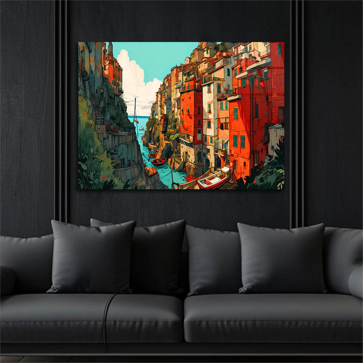 Horizontal Art-Themed Tempered Glass Wall Art 534