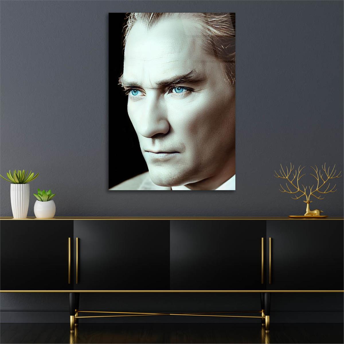 Dikey Vatan Temalı Cam Tablo 295