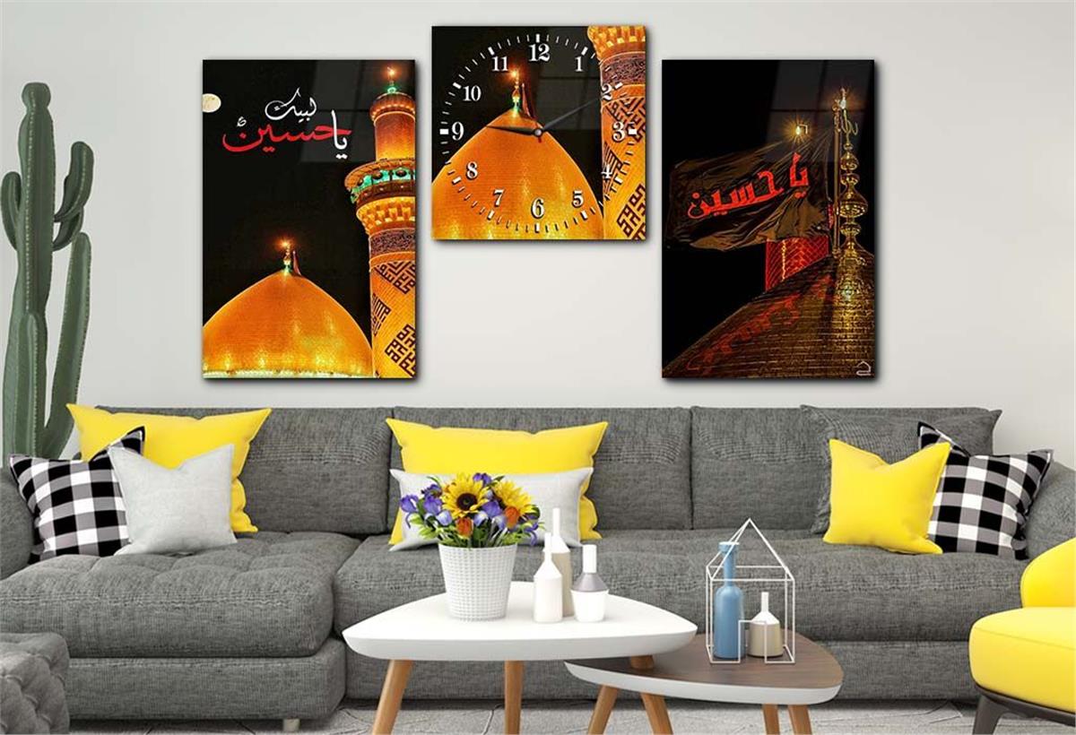 Ensemble de Tableaux et d’horloge 2 pièce sur le thème religieux