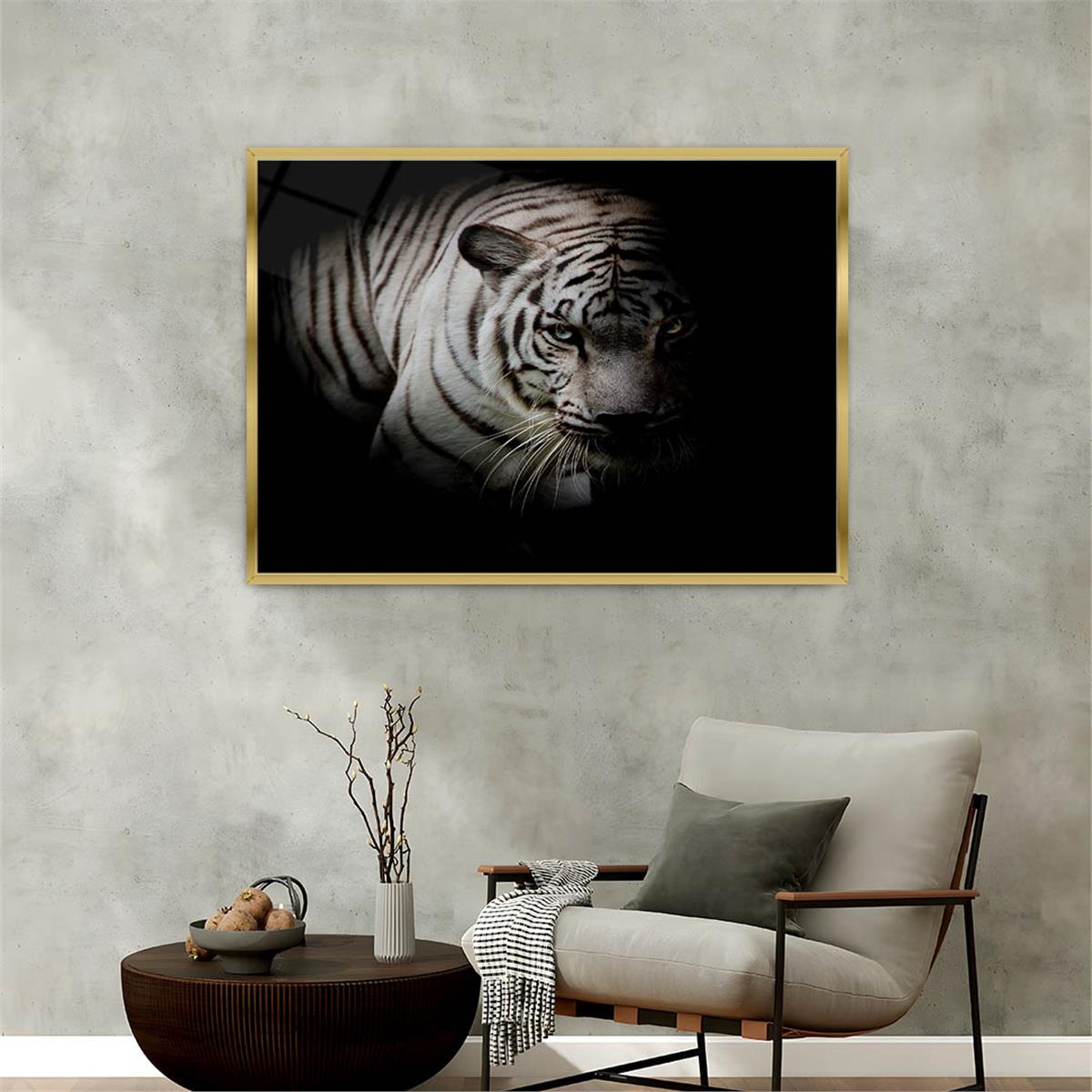 Aluminum-Framed Natured-Themed Tempered Glass Wall Art 006