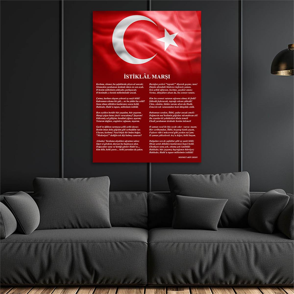 Dikey VatanTemalı Cam Tablo 186