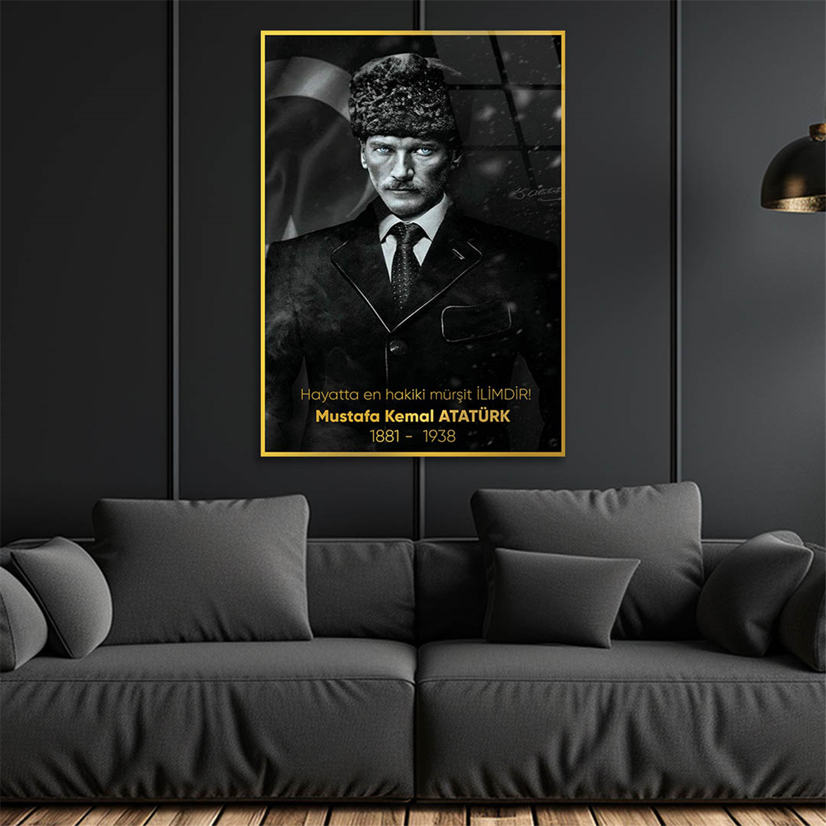 MUSTAFA KEMAL ATATÜRK Tempered Glasss Wall Art