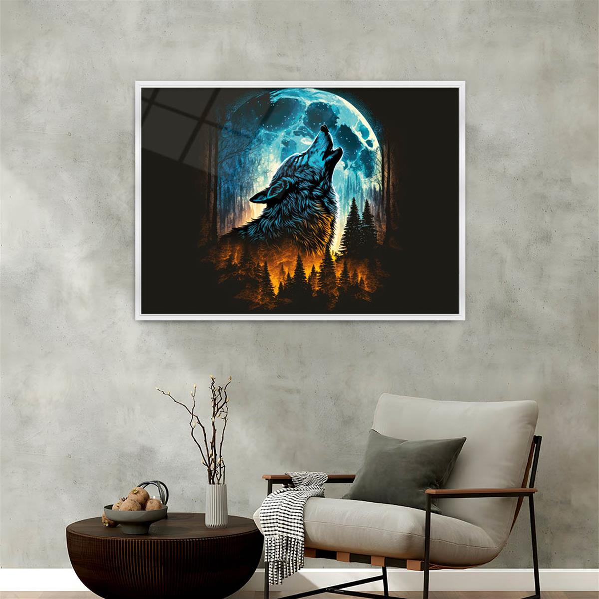 Aluminum-Framed National-Themed Tempered Glass Wall Art 028