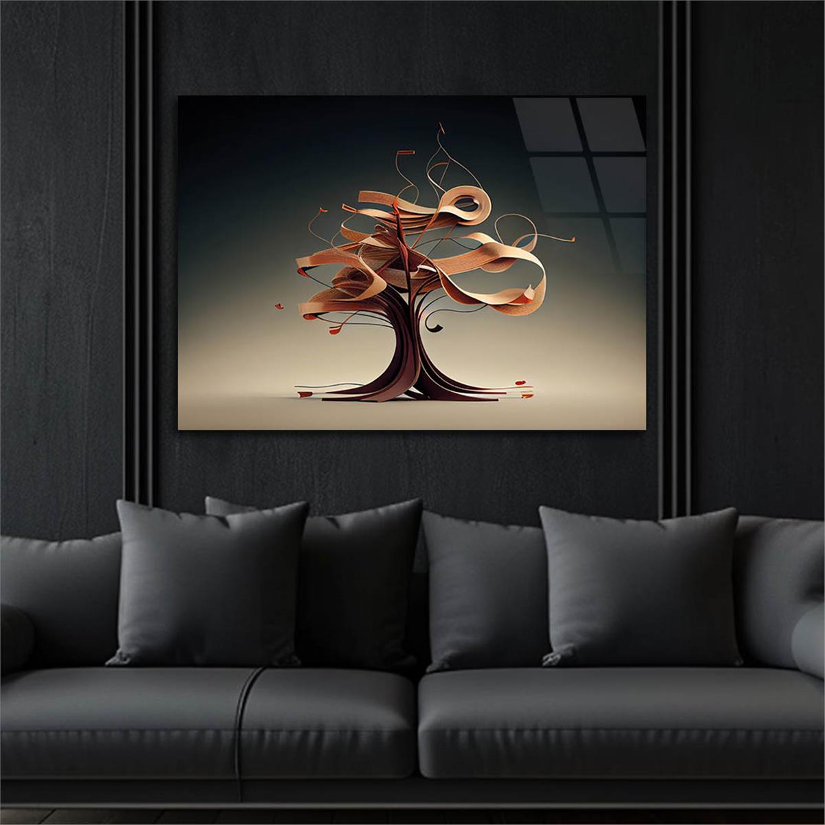 Horizontal Natured-Themed Tempered Glass Wall Art 309