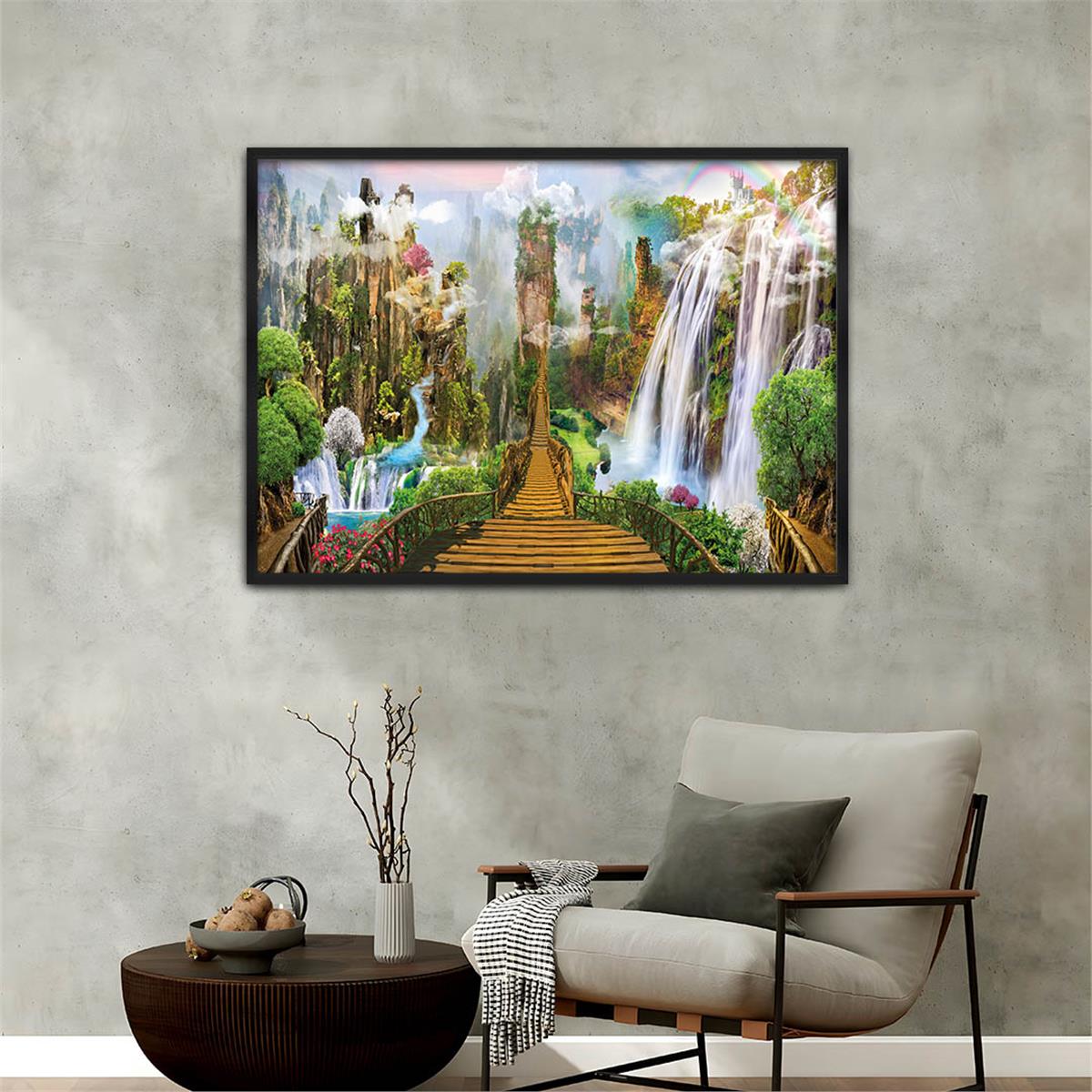 bedrucktes Glas mit Aluminiumrahmen und Natur Themen 