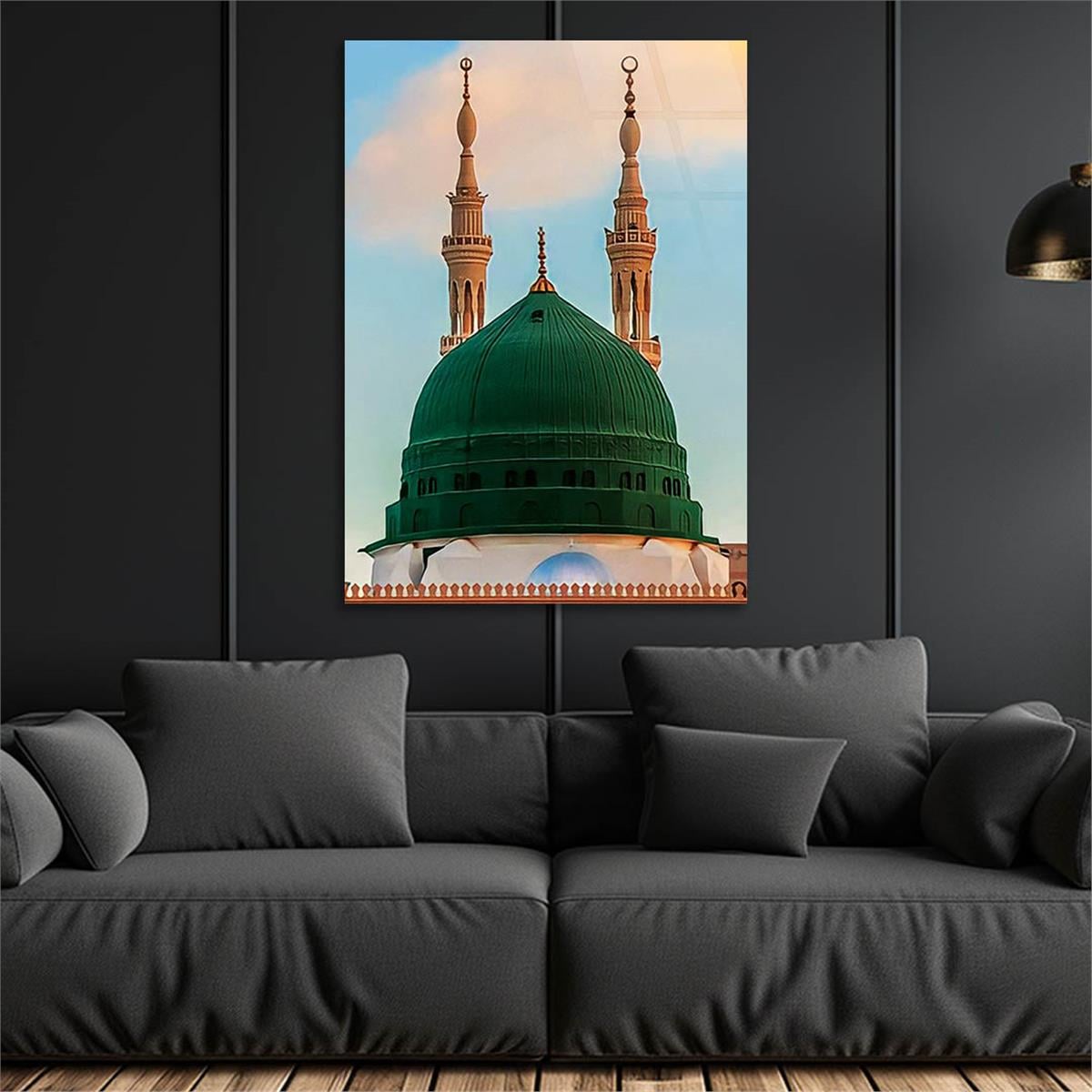 the Prophets Mosque Glass Wall Art