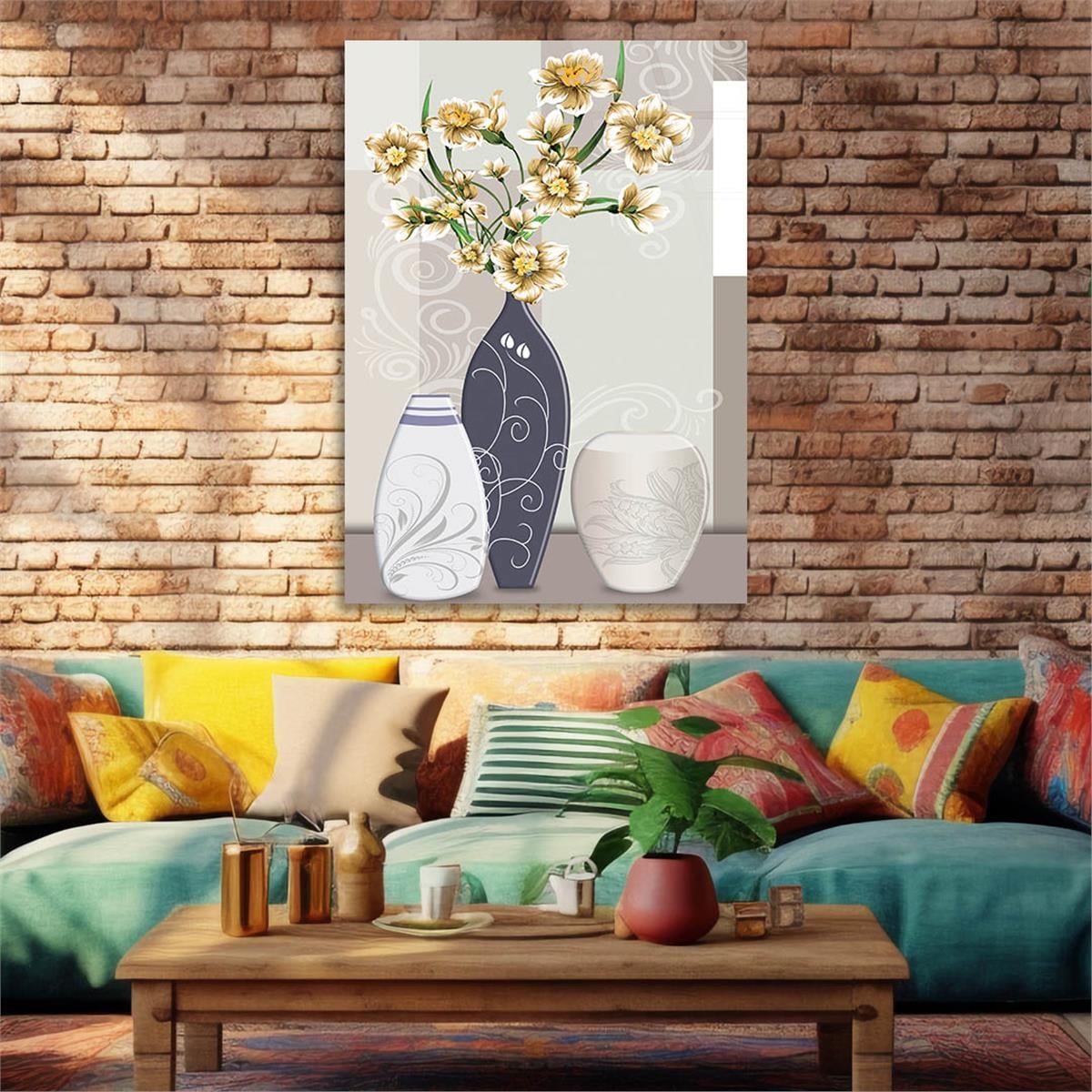 Vertical Tempered Glasss Wall Arts Art-Themed260