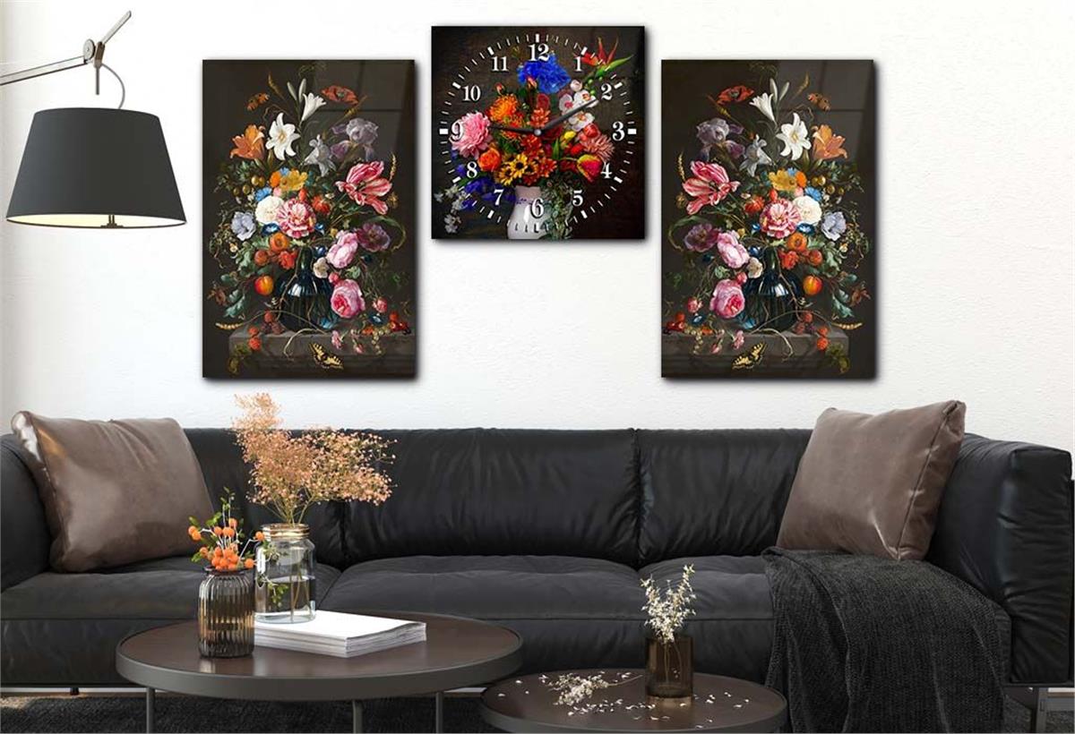 Ensemble de Tableaux et d’orloge 2 pièces sur le thème de l’art