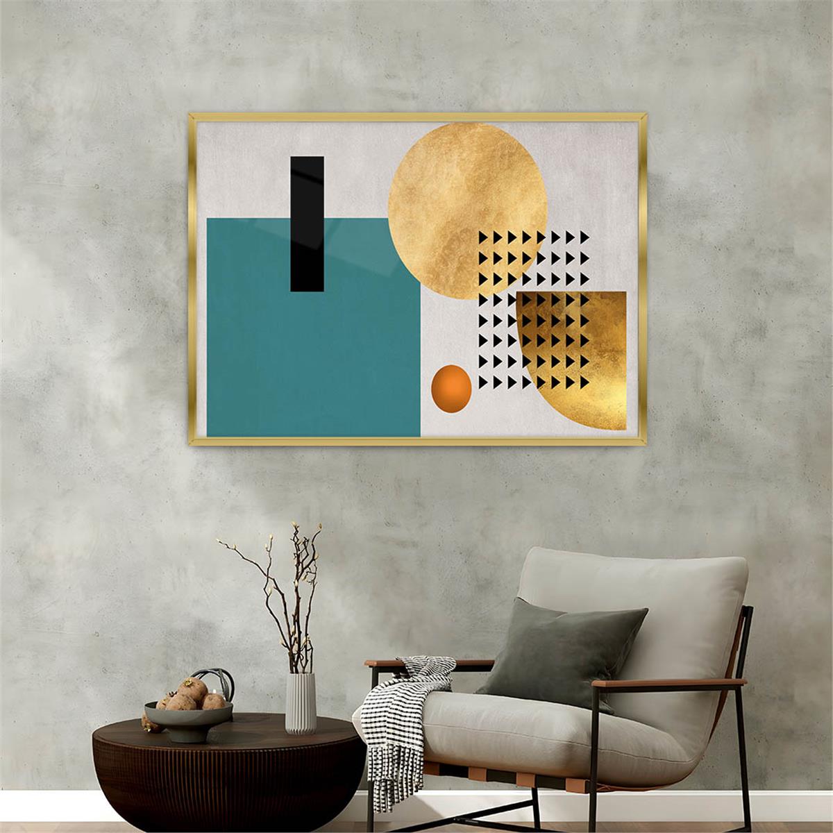 Aluminum-Framed Art-Themed Tempered Glass Wall Art 031