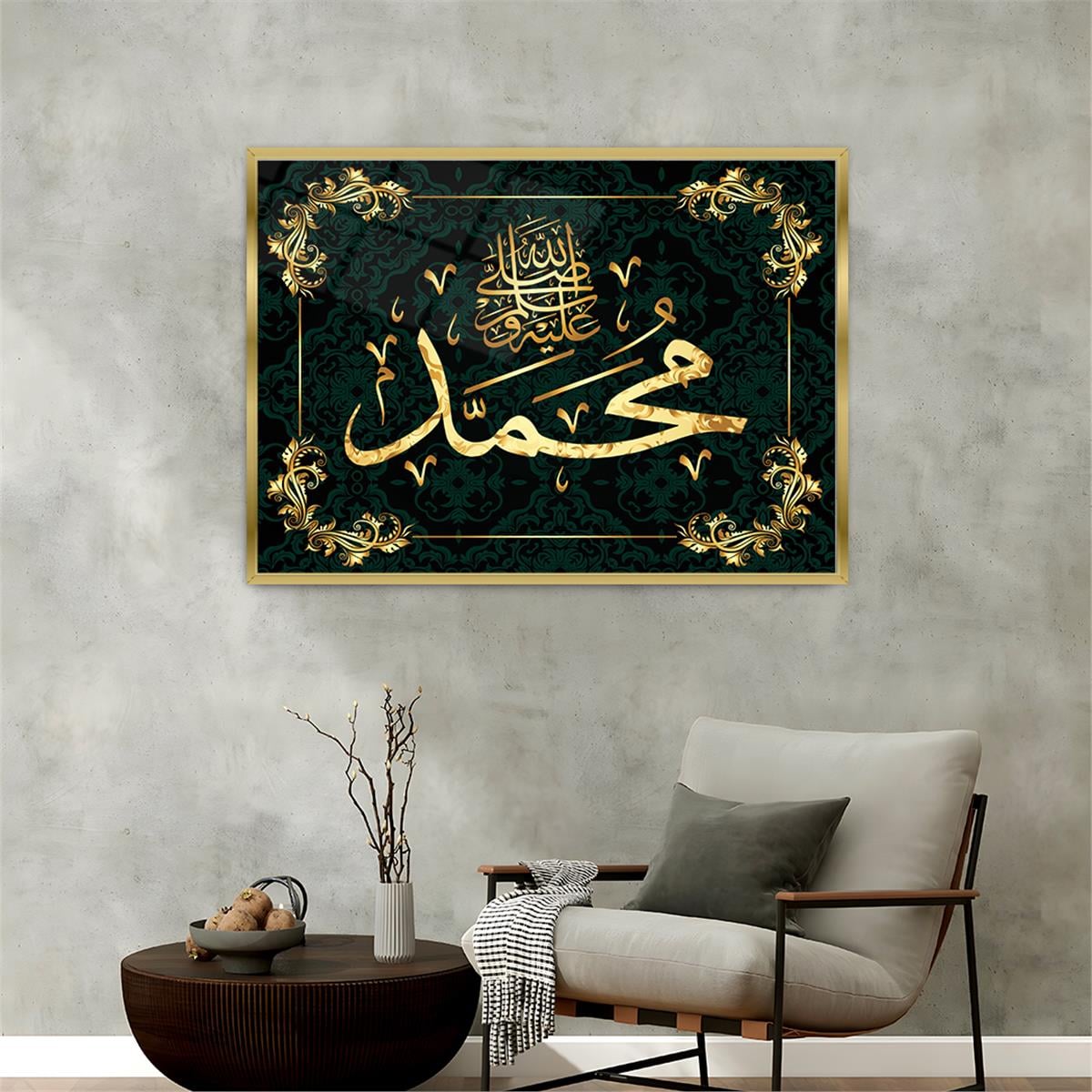 Aluminum-Framed Religious-Themed Tempered Glass Wall Art 018