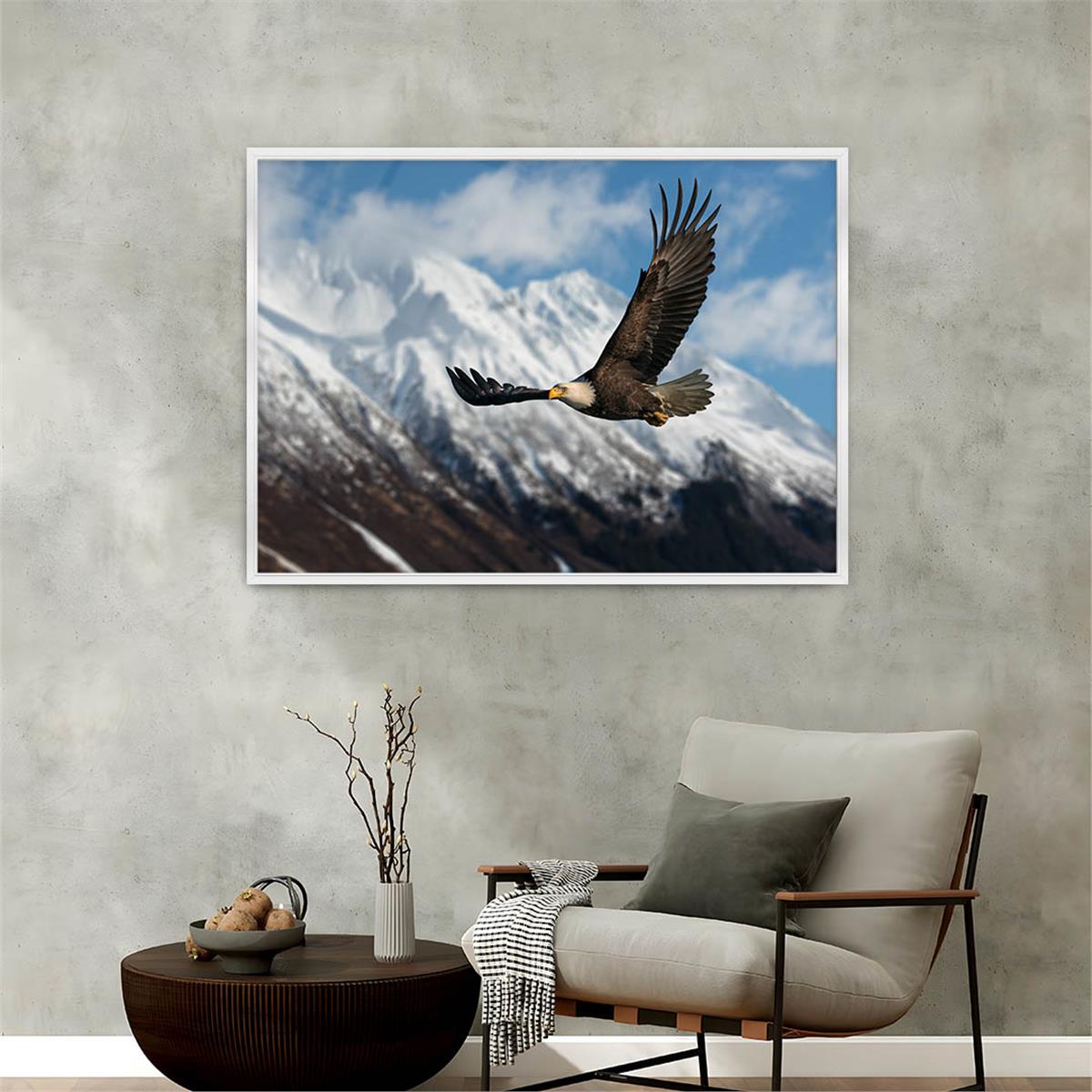 Aluminum-Framed Natured-Themed Tempered Glass Wall Art 074