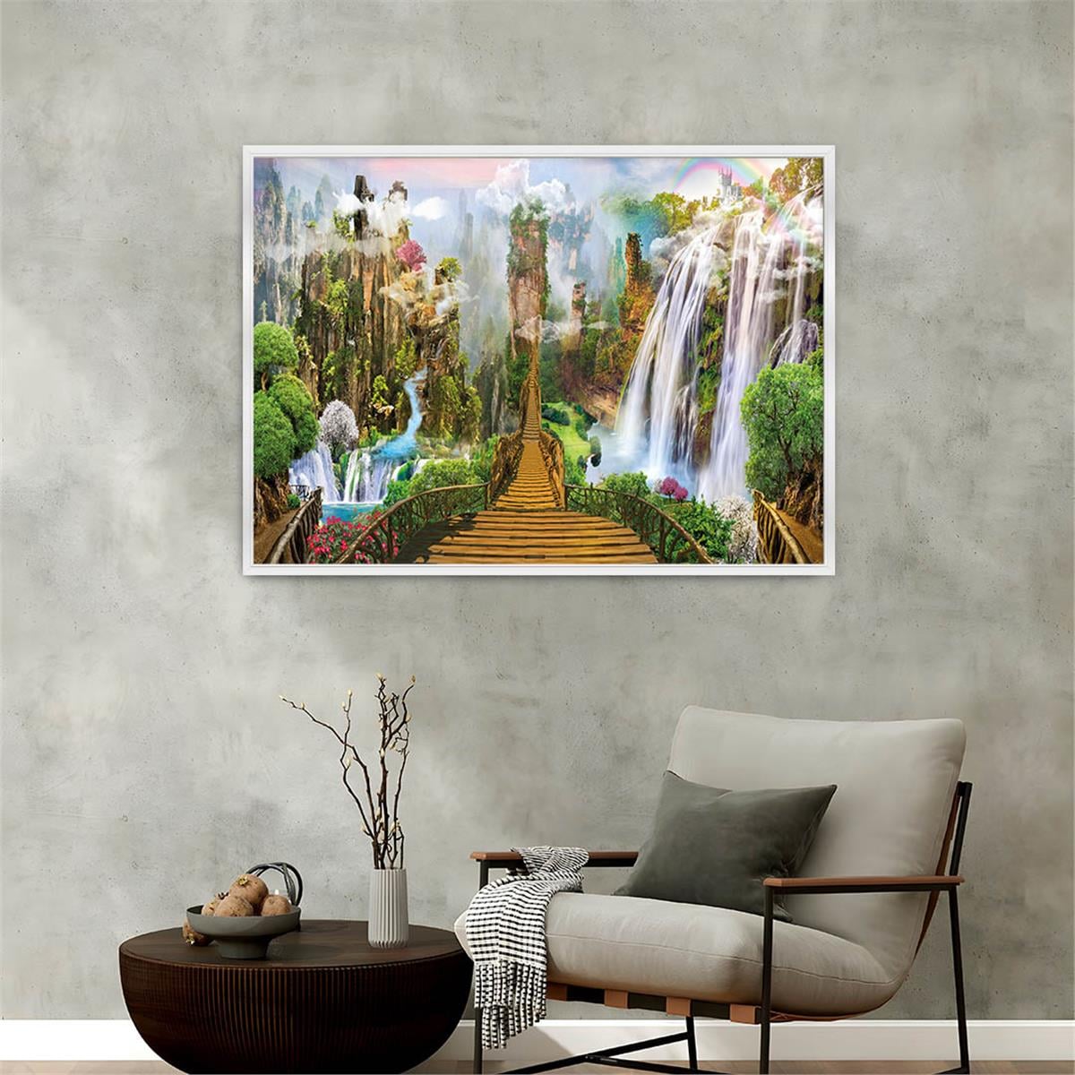 bedrucktes Glas mit Aluminiumrahmen und Natur Themen 