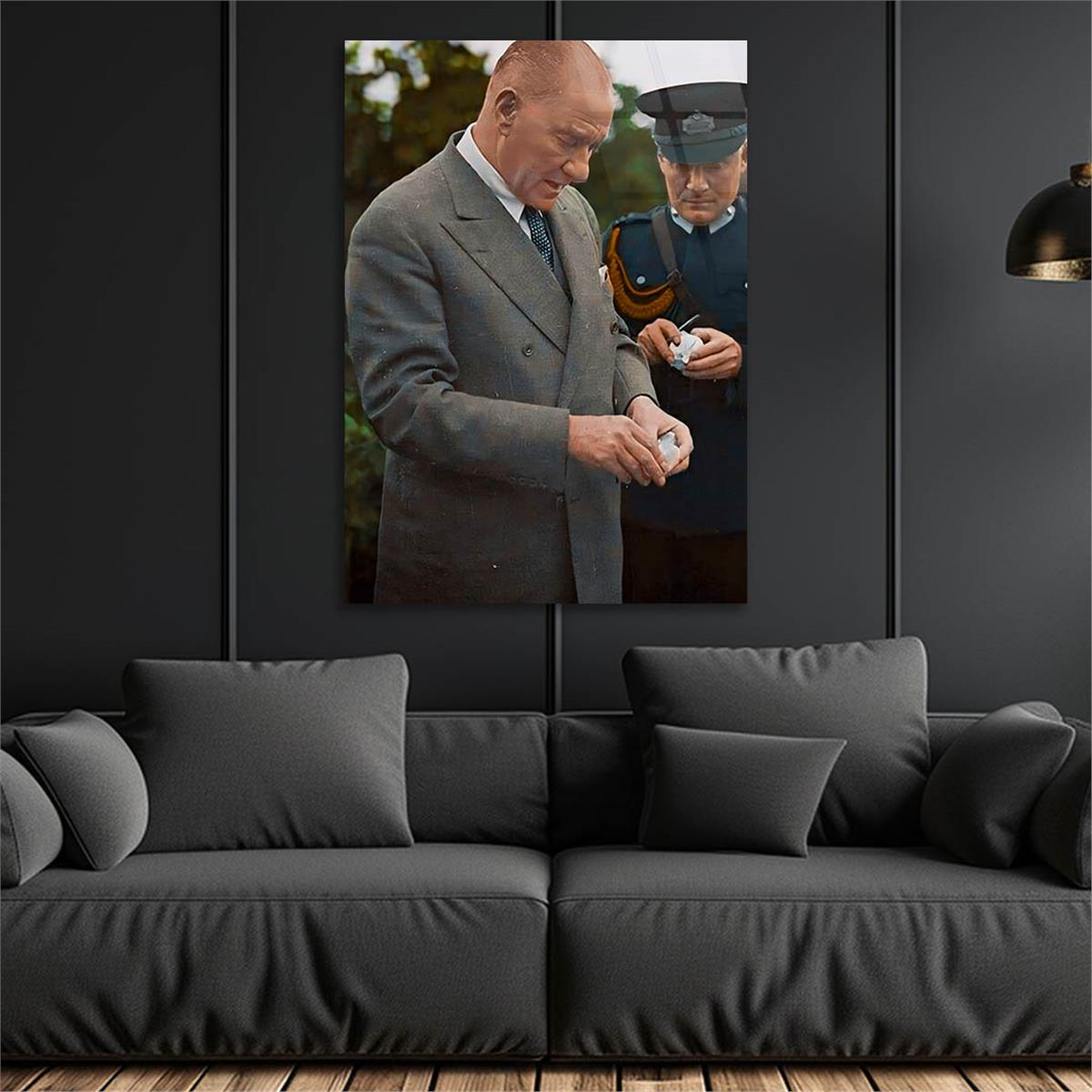 Dikey VatanTemalı Cam Tablo 141