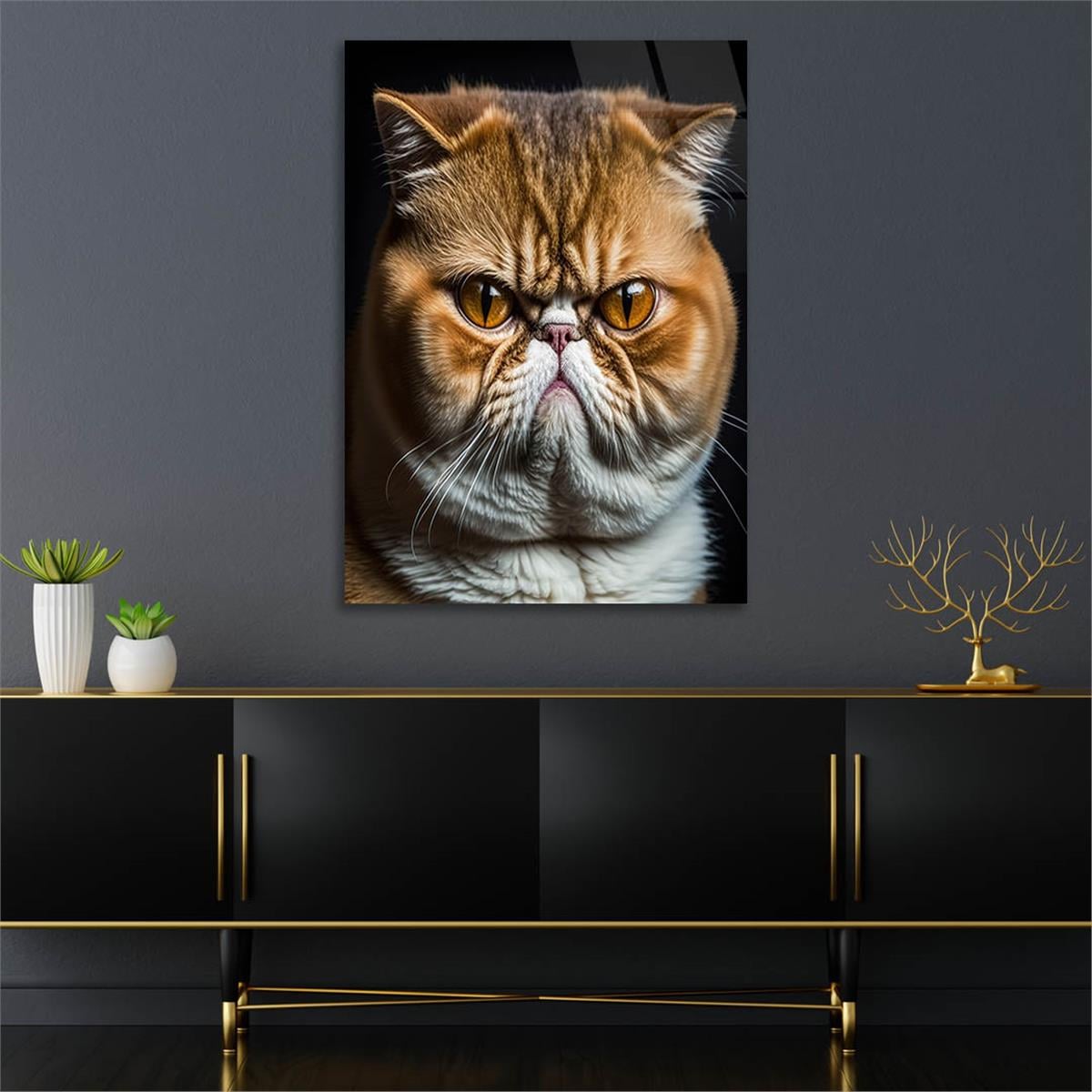 Dikey Doğa Temalı Cam Tablo 276