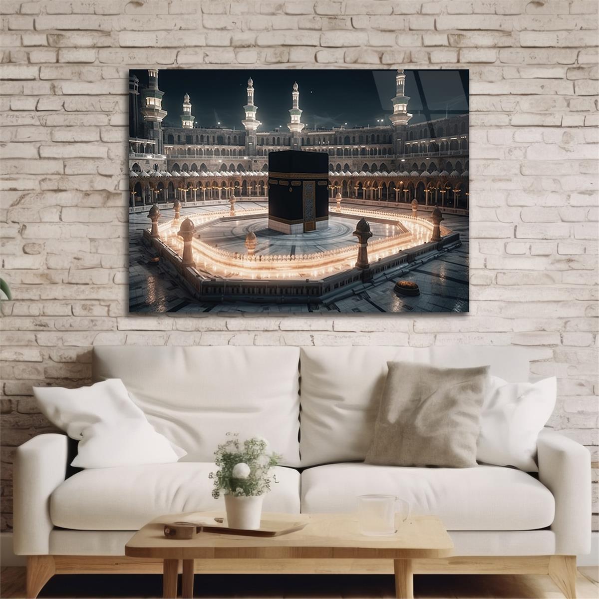 Yatay Dini Temalı Cam Tablo 143