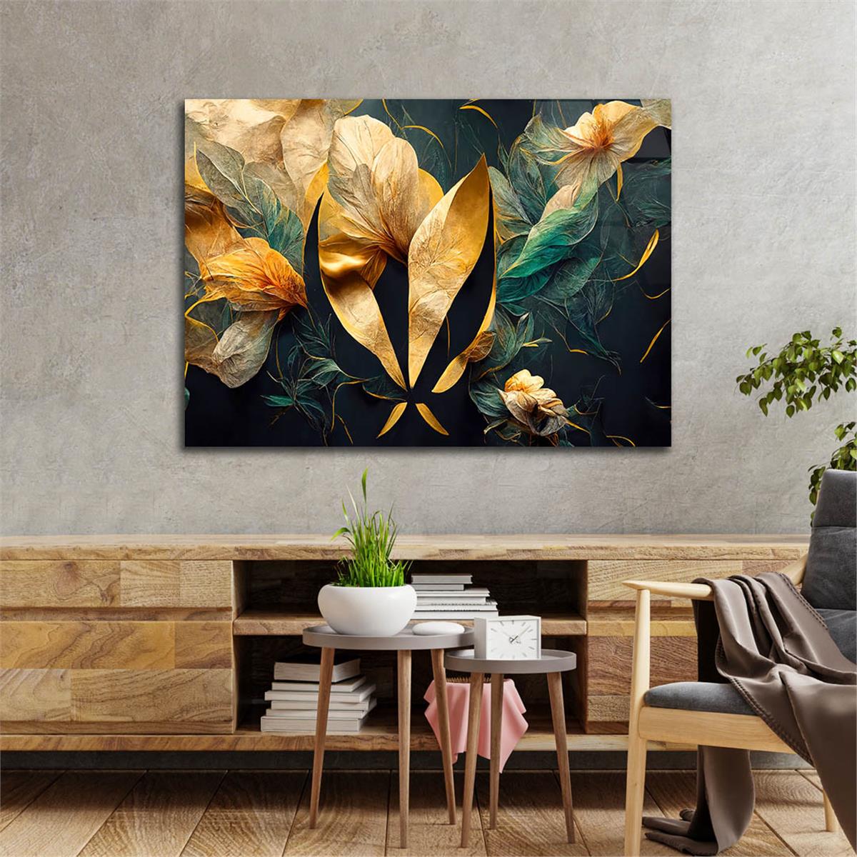 Horizontal Art-Themed Tempered Glass Wall Art 406