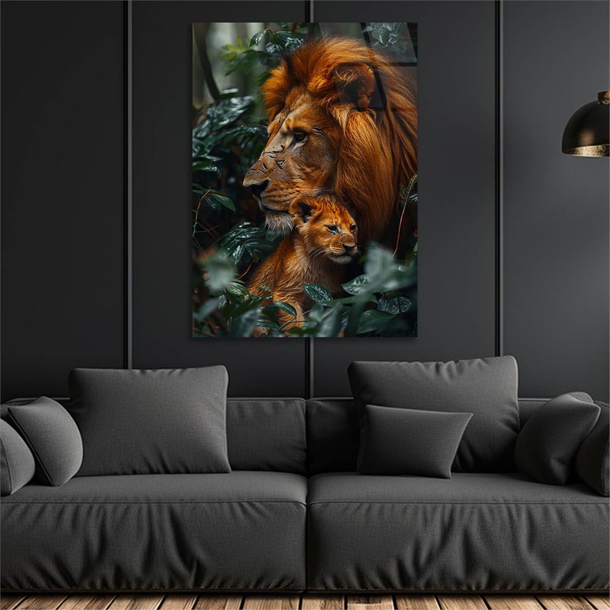 Dikey Doğa Temalı Cam Tablo 364