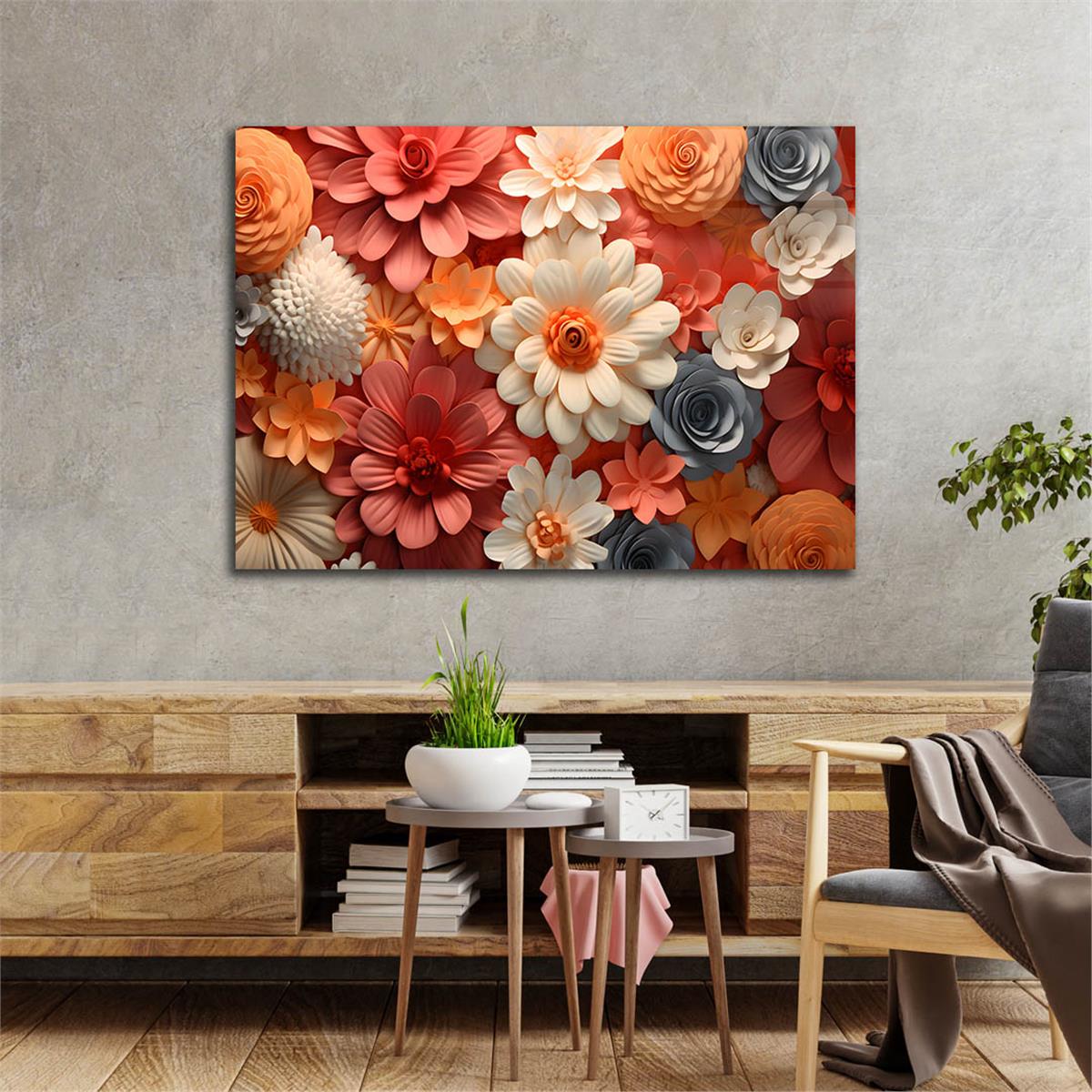 Yatay DoğaTemalı Cam Tablo 355