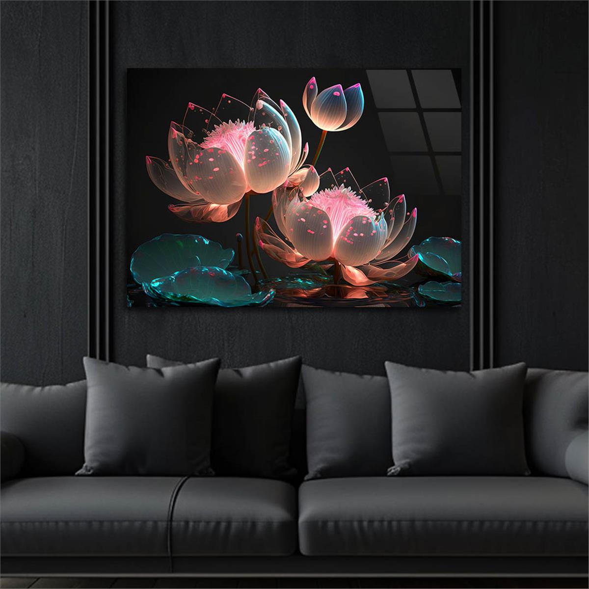Horizontal Art-Themed Tempered Glass Wall Art 453