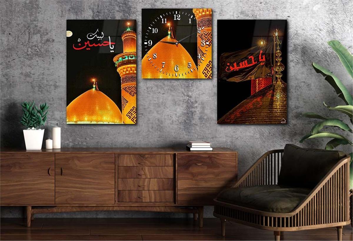 Ensemble de Tableaux et d’horloge 2 pièce sur le thème religieux