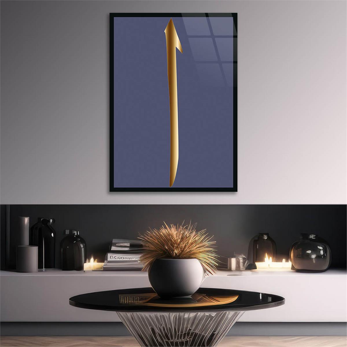 ELİF YAZILI CAM TABLO 