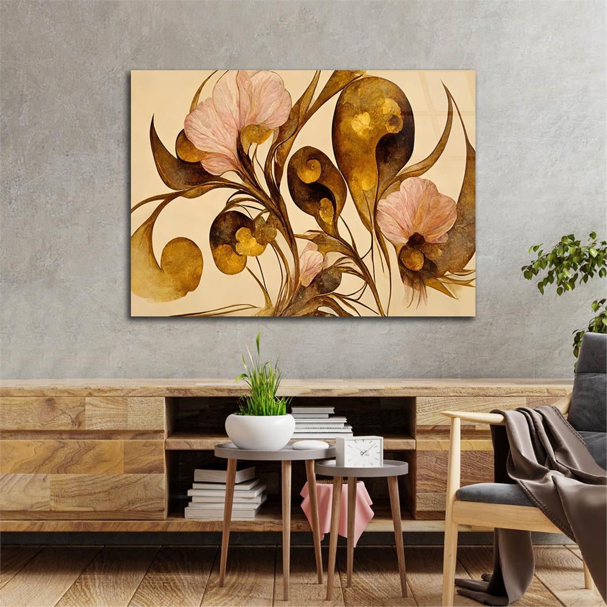 Horizontal Art-Themed Tempered Glass Wall Art 460