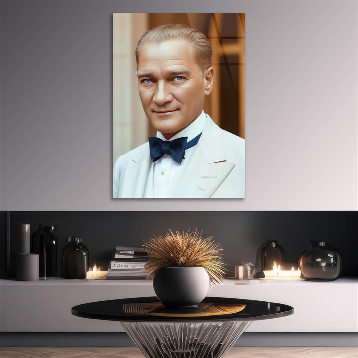 Dikey VatanTemalı Cam Tablo 278