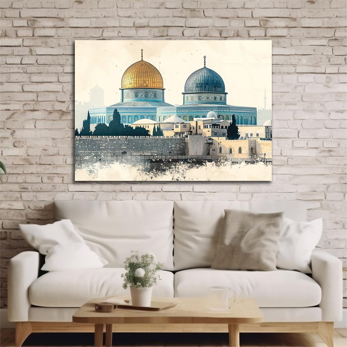 Yatay Dini Temalı Cam Tablo 188