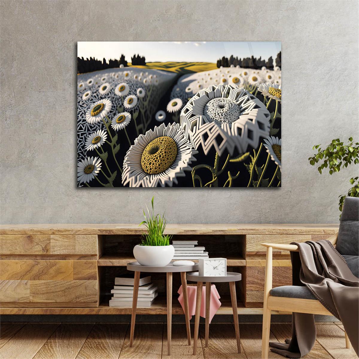 Horizontal Art-Themed Tempered Glass Wall Art 322