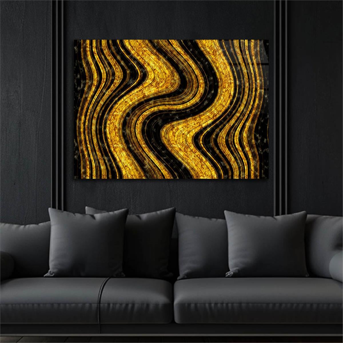 Horizontal Art-Themed Tempered Glass Wall Art 377