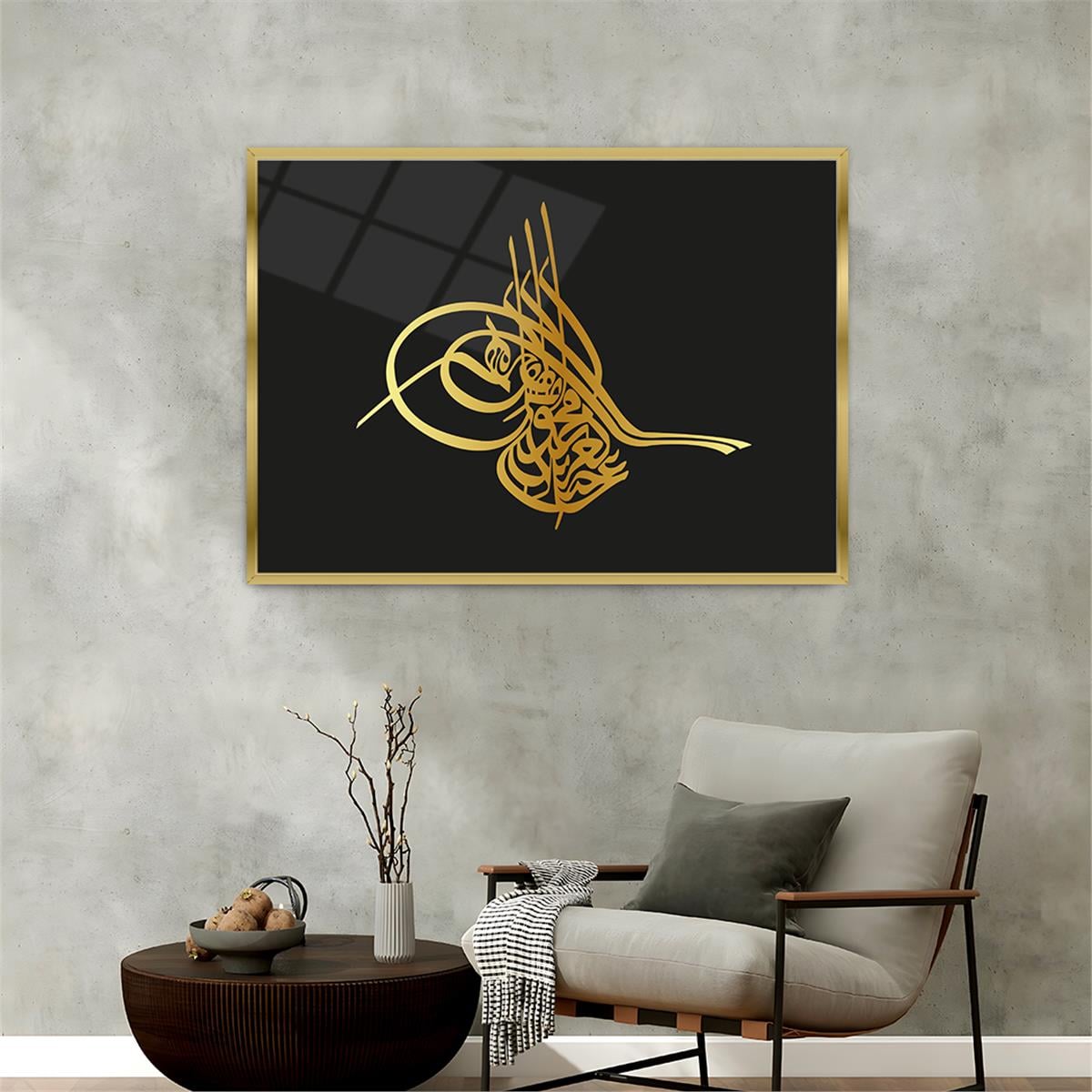 Aluminum-Framed Religious-Themed Tempered Glass Wall Art 065