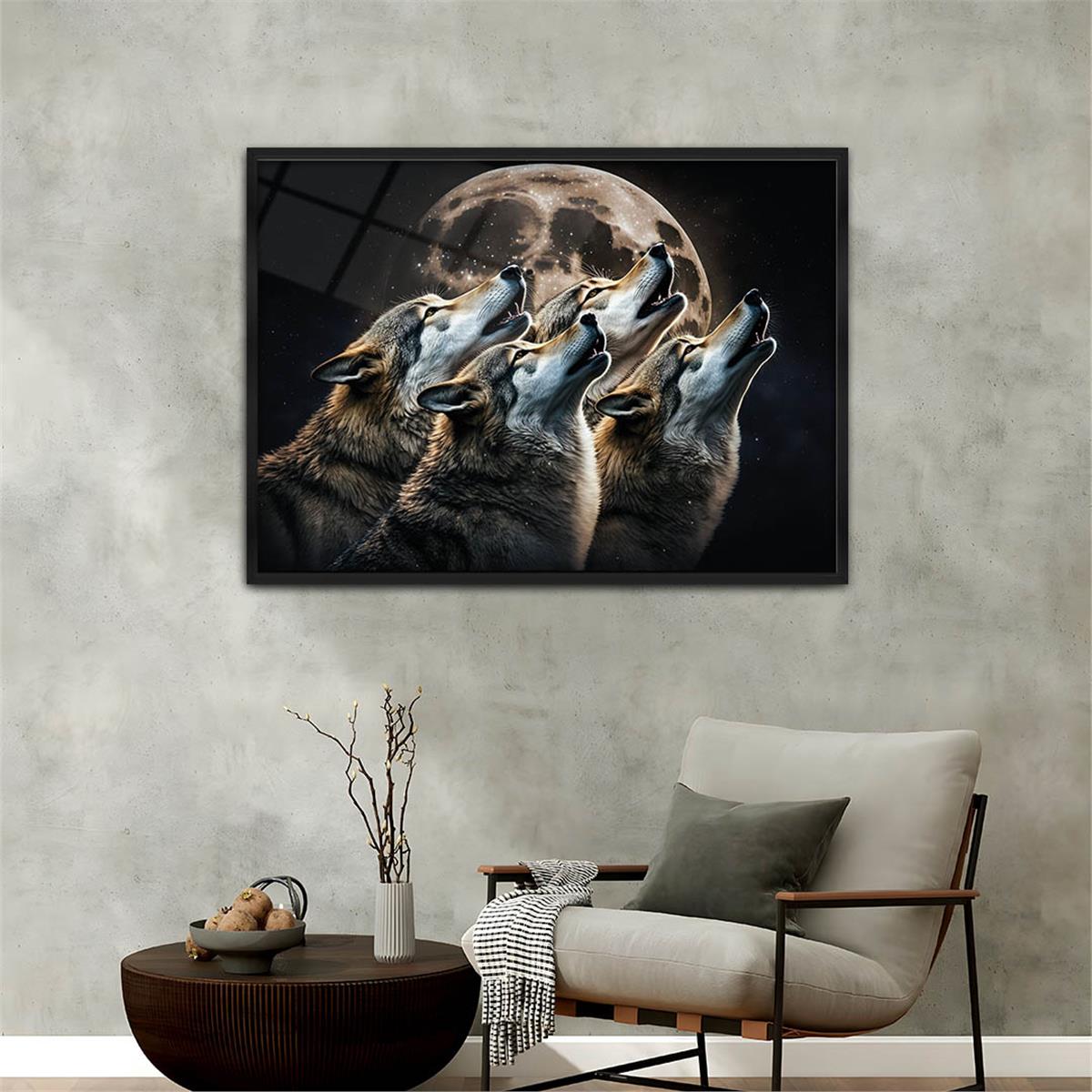 Aluminum-Framed National-Themed Tempered Glass Wall Art 030