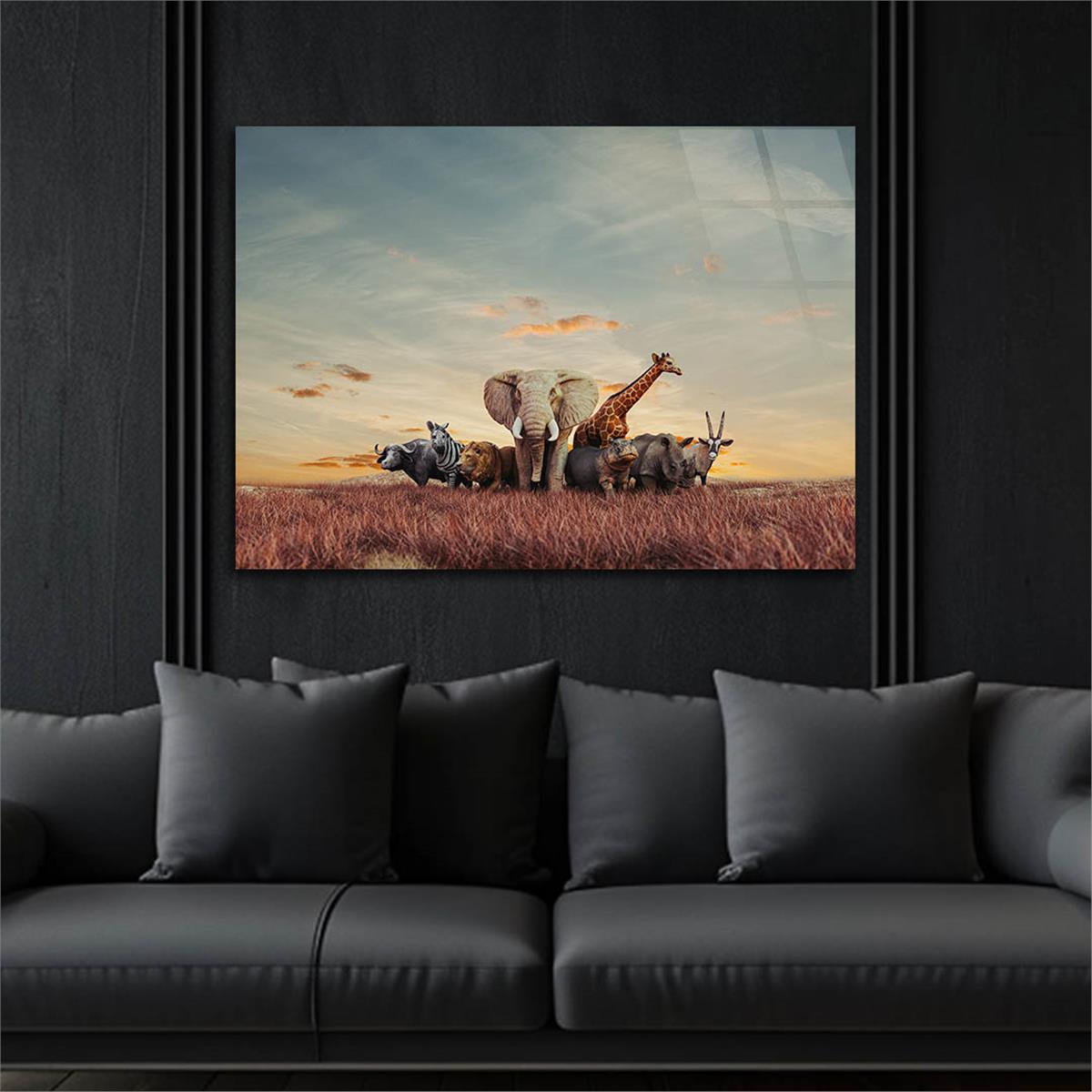 Horizontal Natured-Themed Tempered Glass Wall Art 259