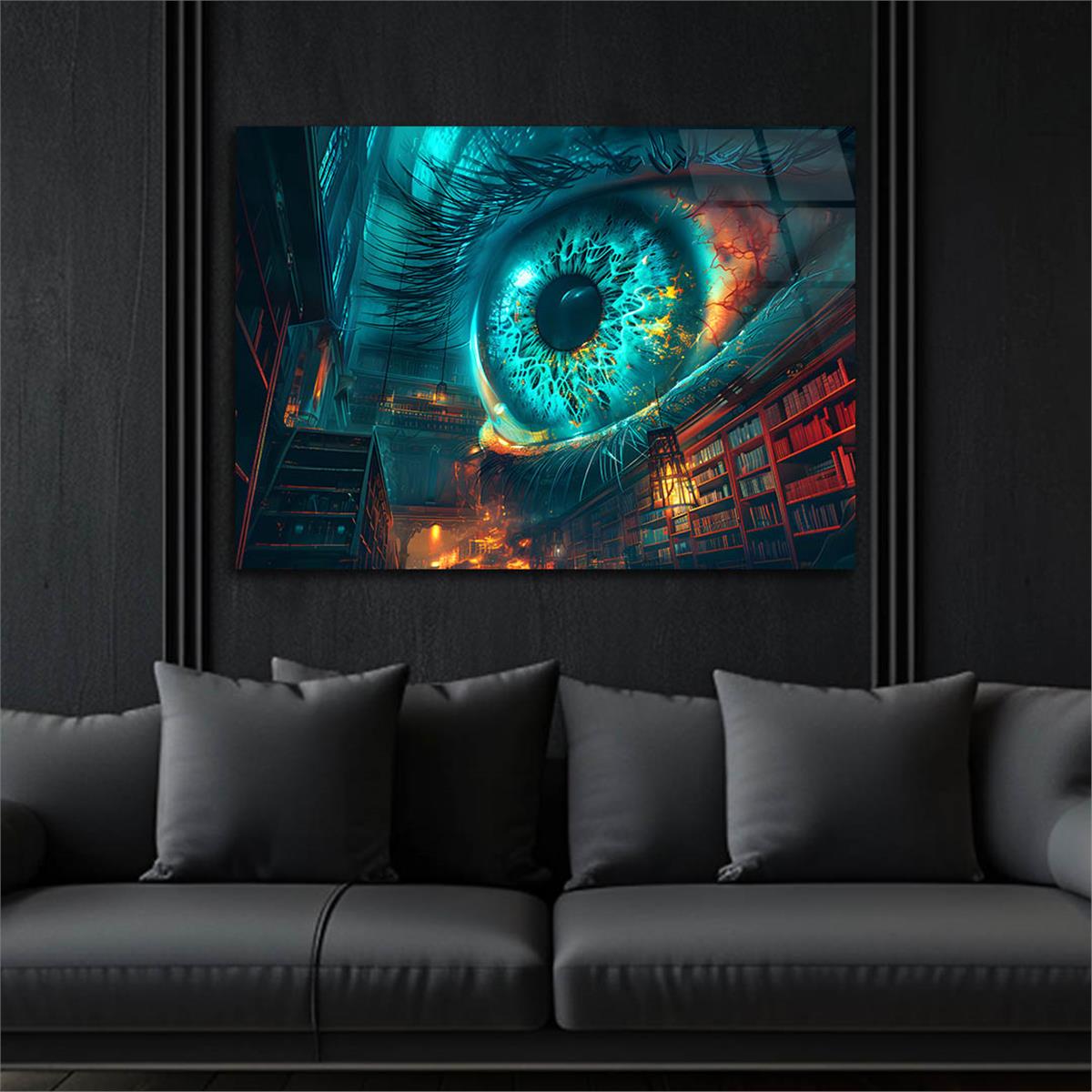 Horizontal Art-Themed Tempered Glass Wall Art 476