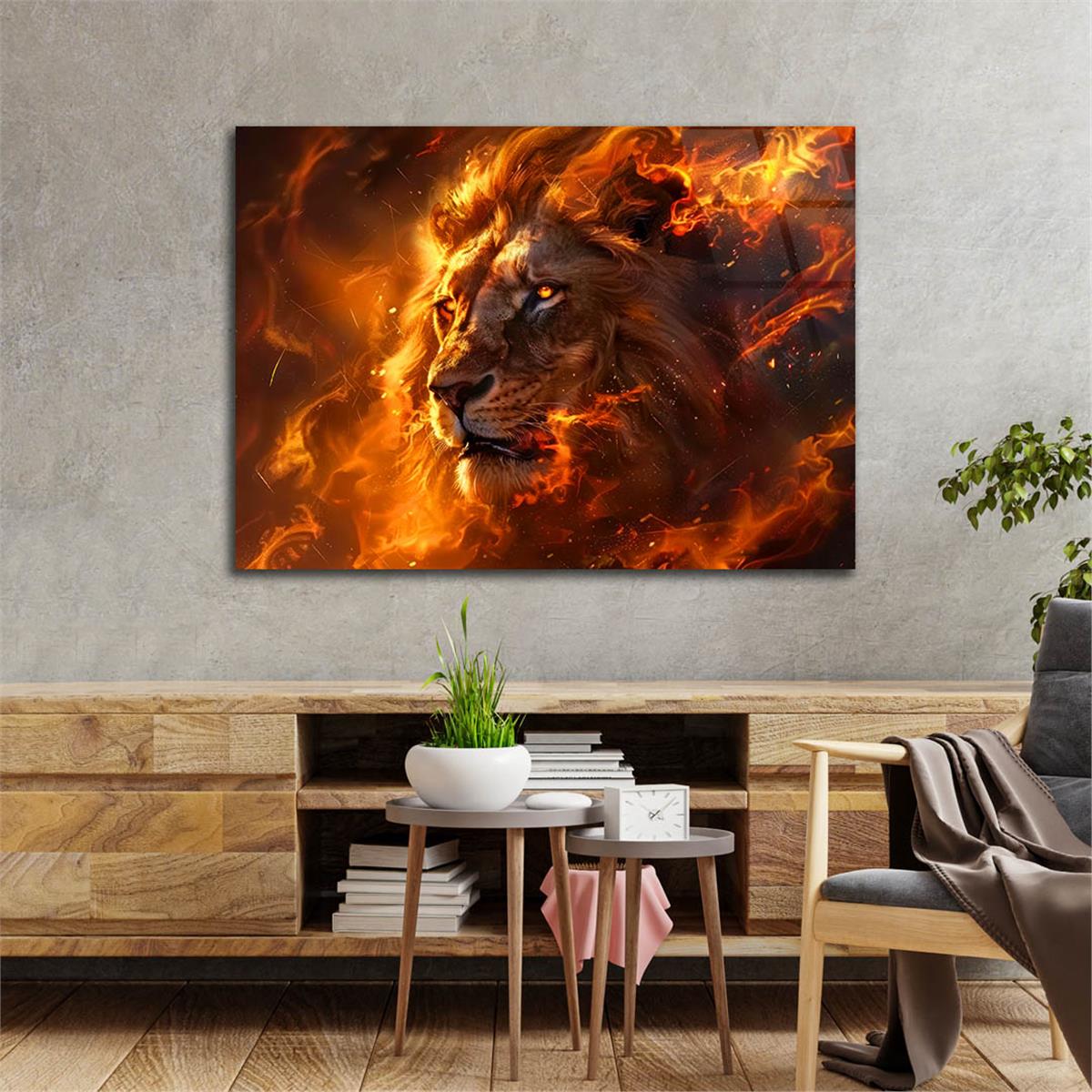 Yatay Doğa Temalı Cam Tablo 453