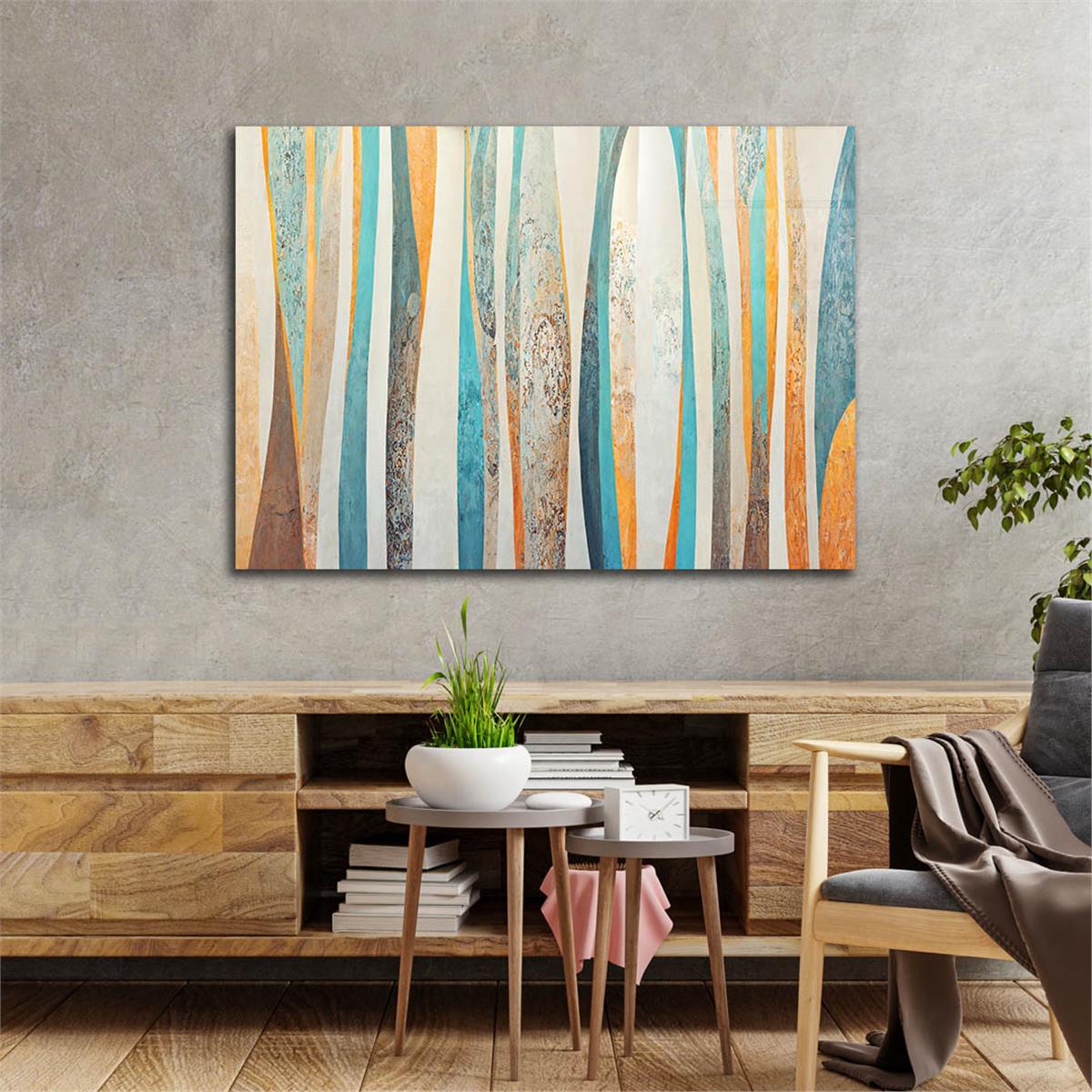Horizontal Art-Themed Tempered Glass Wall Art 506