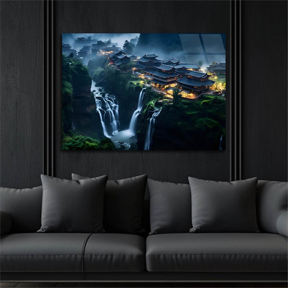 Yatay DoğaTemalı Cam Tablo 351