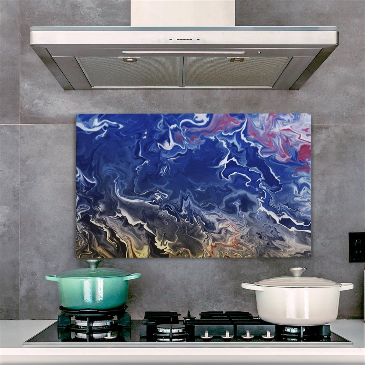 Ocak Arkası Cam Tablo 40x70 cm