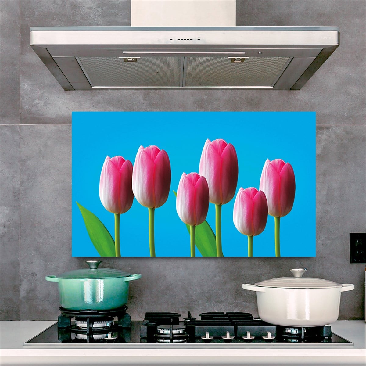 Ocak Arkası Cam Tablo 40x70 cm