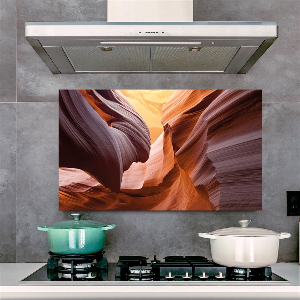 Ocak Arkası Cam Tablo 40x70 cm