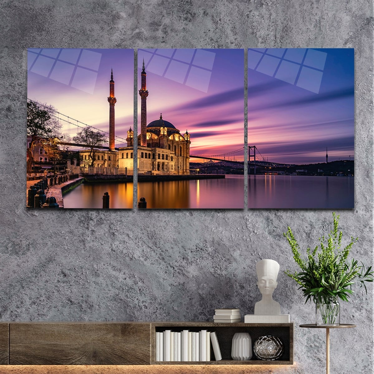 SANAT TEMALI CAM TABLO SETİ