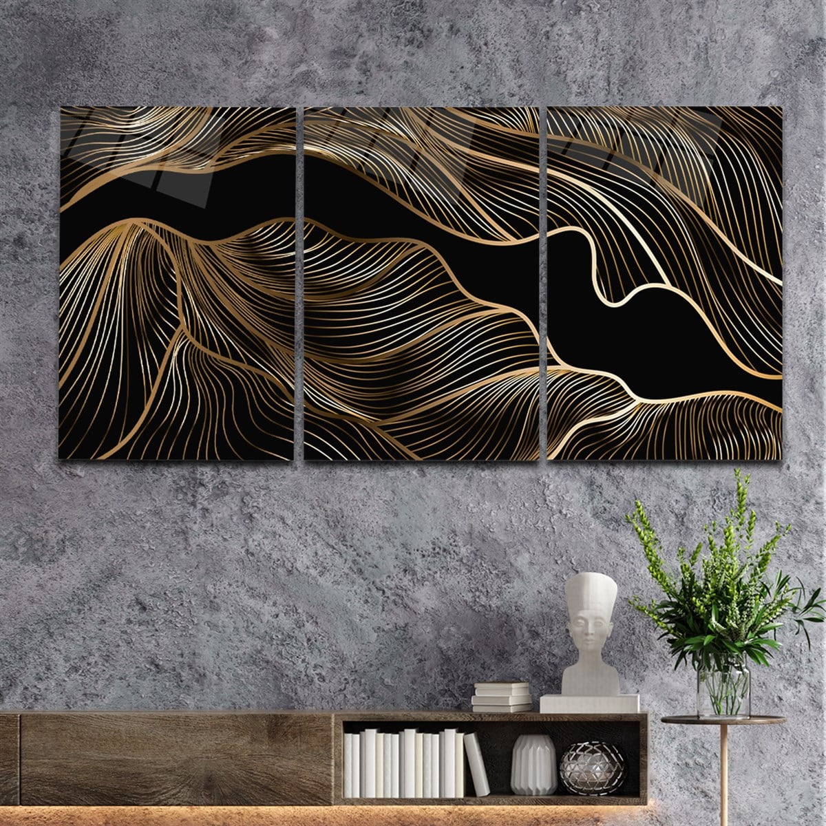 SANAT TEMALI CAM TABLO SETİ