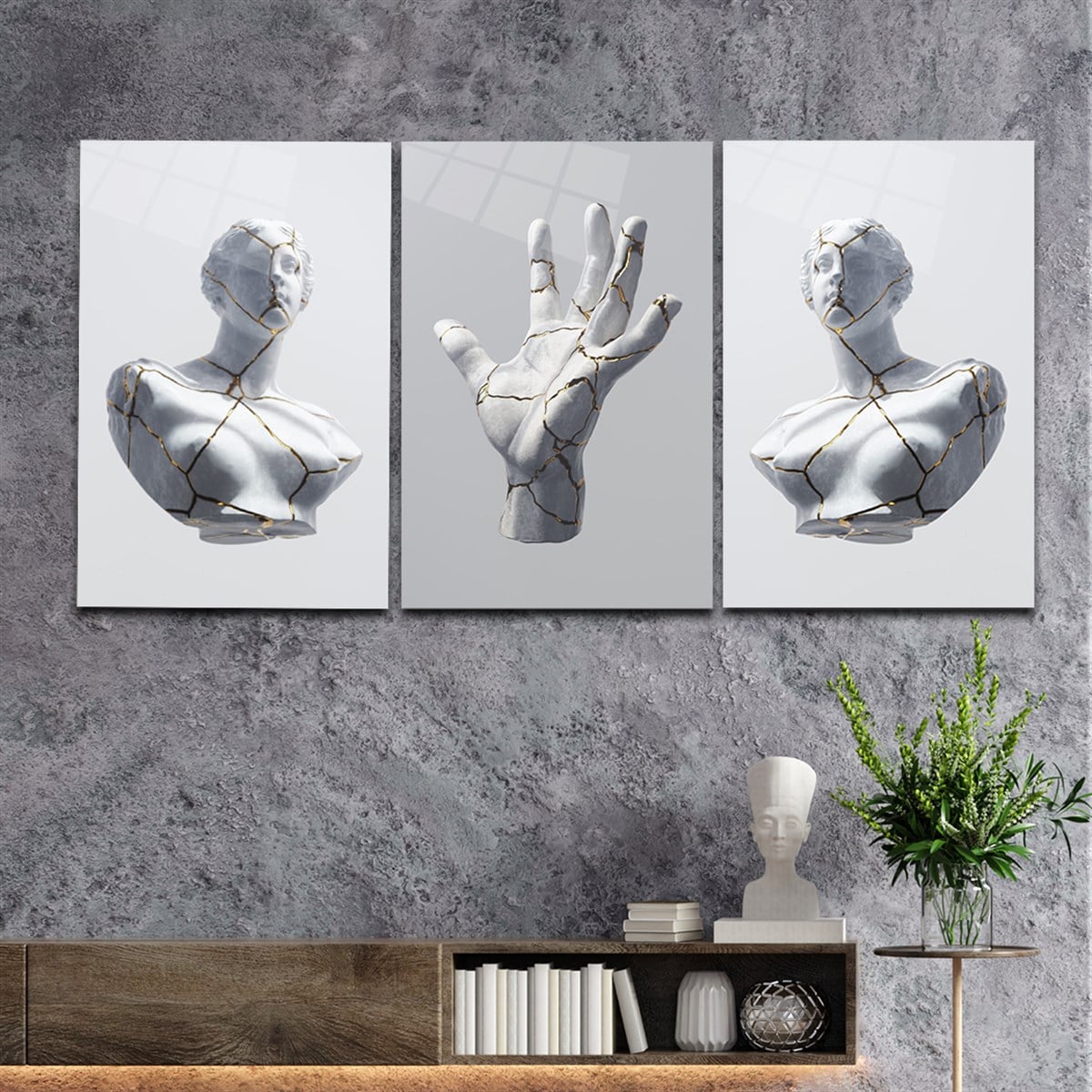 SANAT TEMALI CAM TABLO SETİ