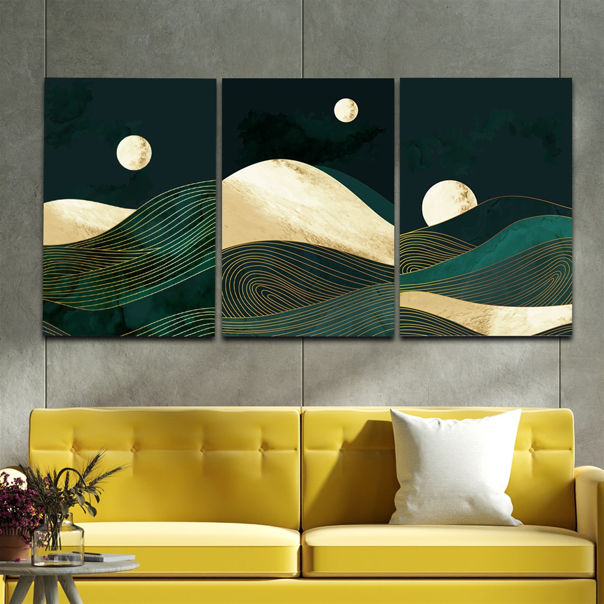 SANAT TEMALI CAM TABLO SETİ