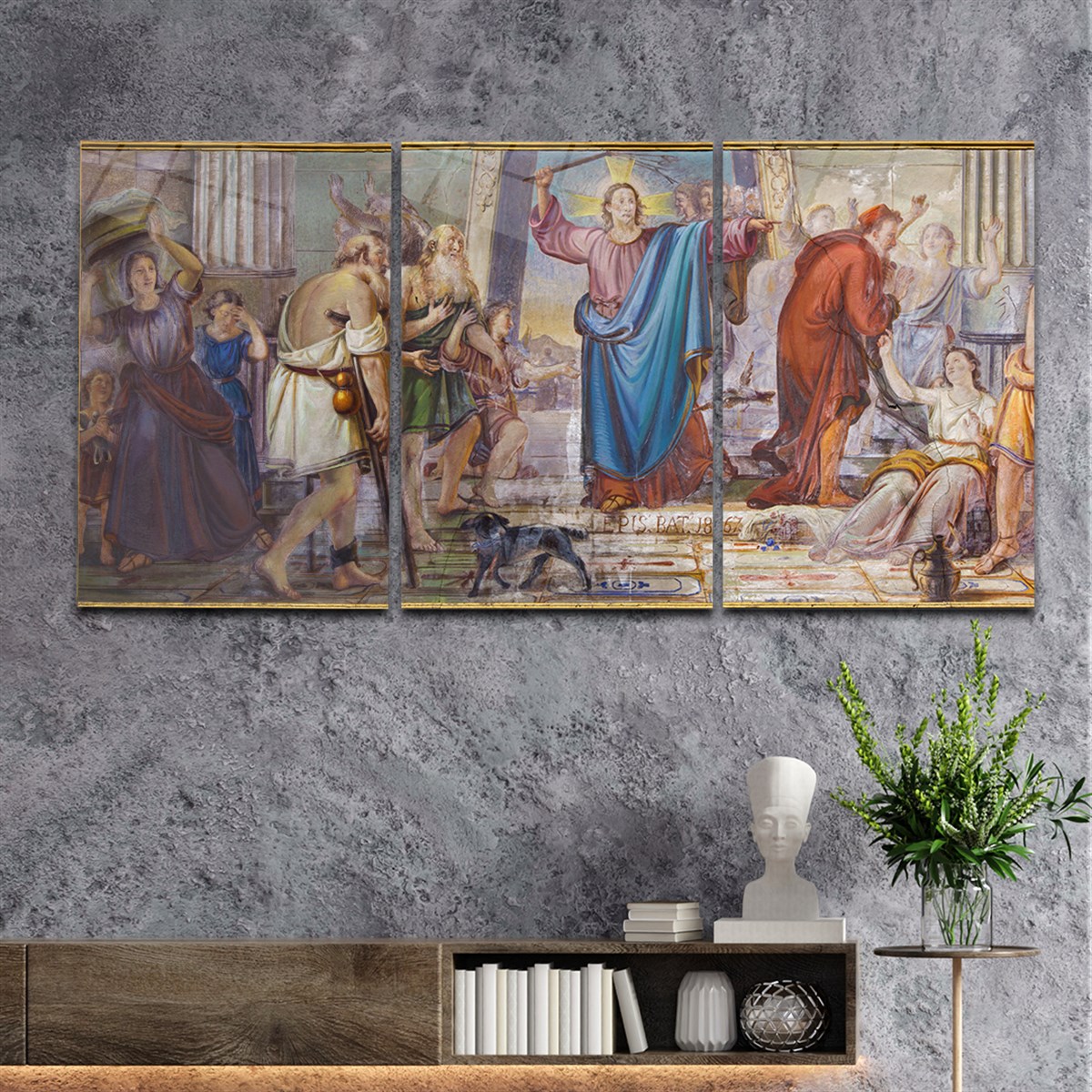 SANAT TEMALI CAM TABLO SETİ