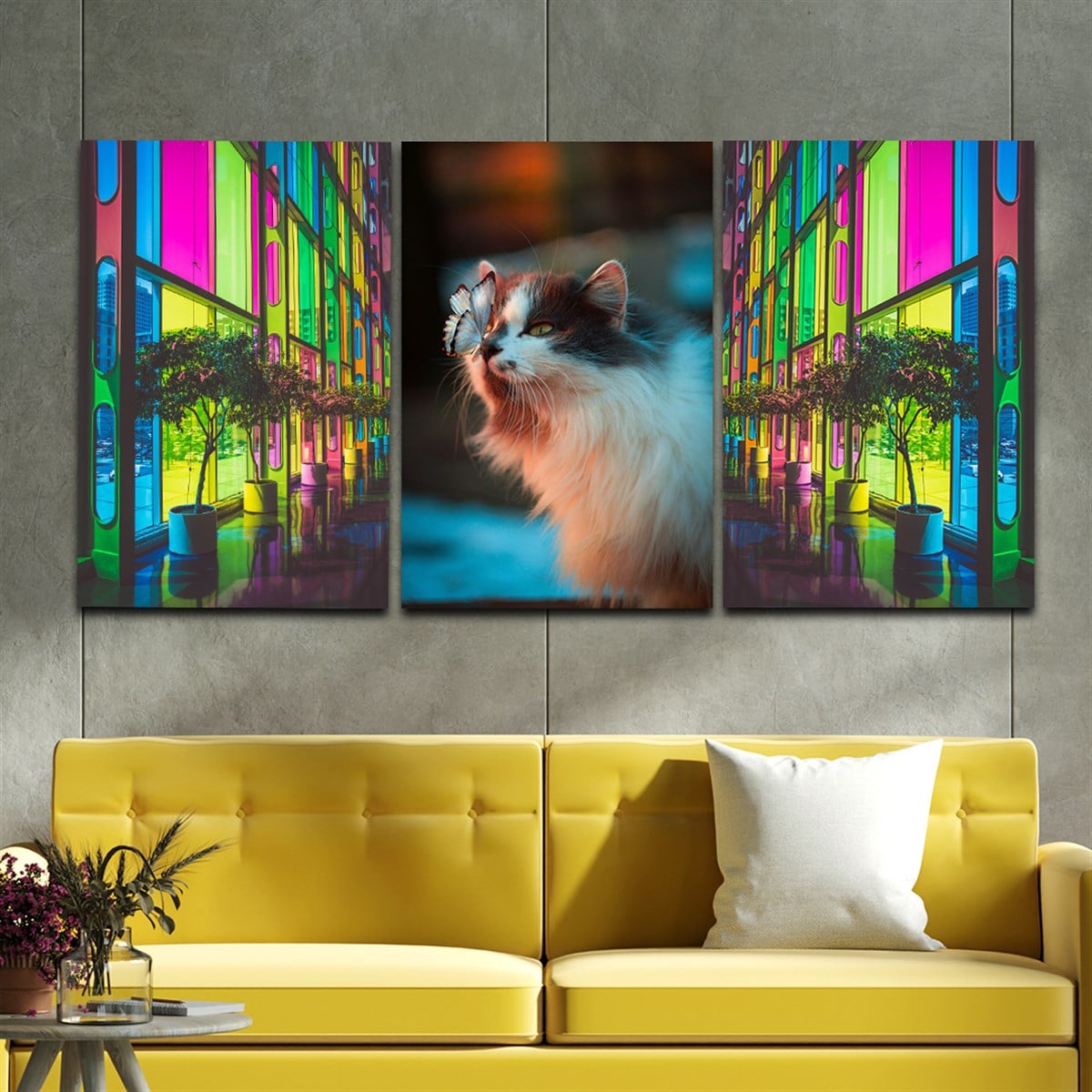 SANAT TEMALI CAM TABLO SETİ