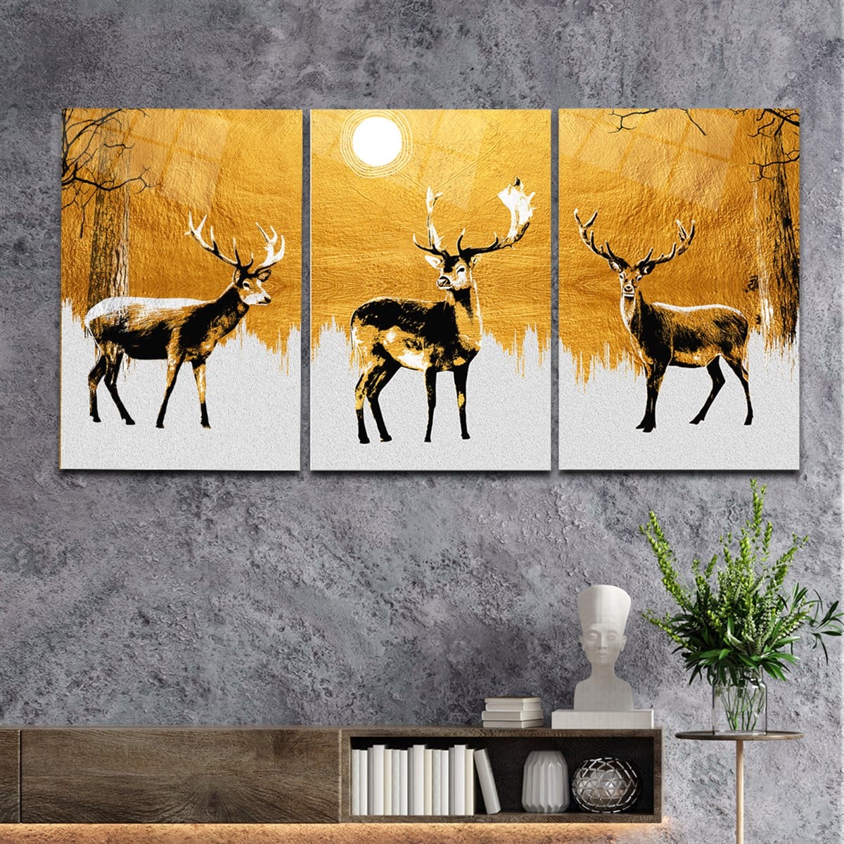 SANAT TEMALI CAM TABLO SETİ