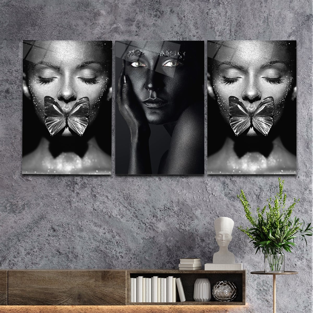 SANAT TEMALI CAM TABLO SETİ