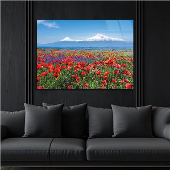 Thema Natur auf bedrucktem Glas