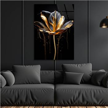 Dikey Sanat Temalı Cam Tablo 592